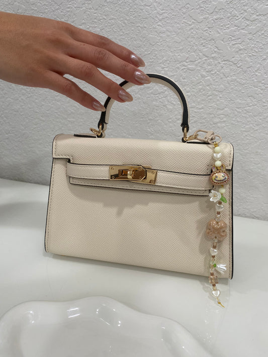 Cute Brown Monster Beaded Keychain | Bag Charm