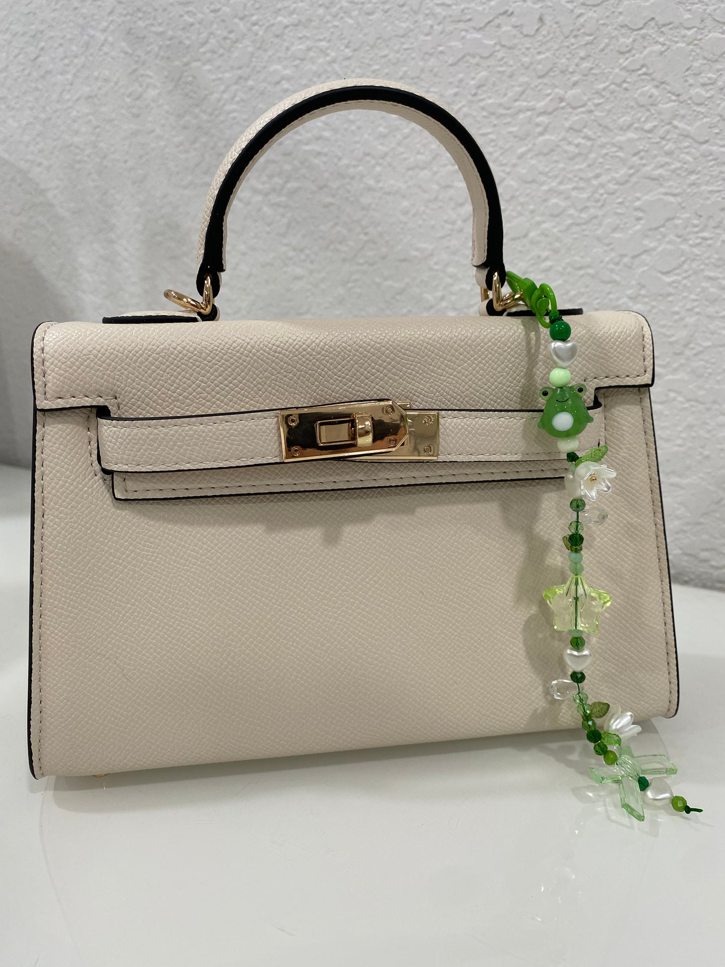 Green Frog Beaded Keychain | Bag Charm